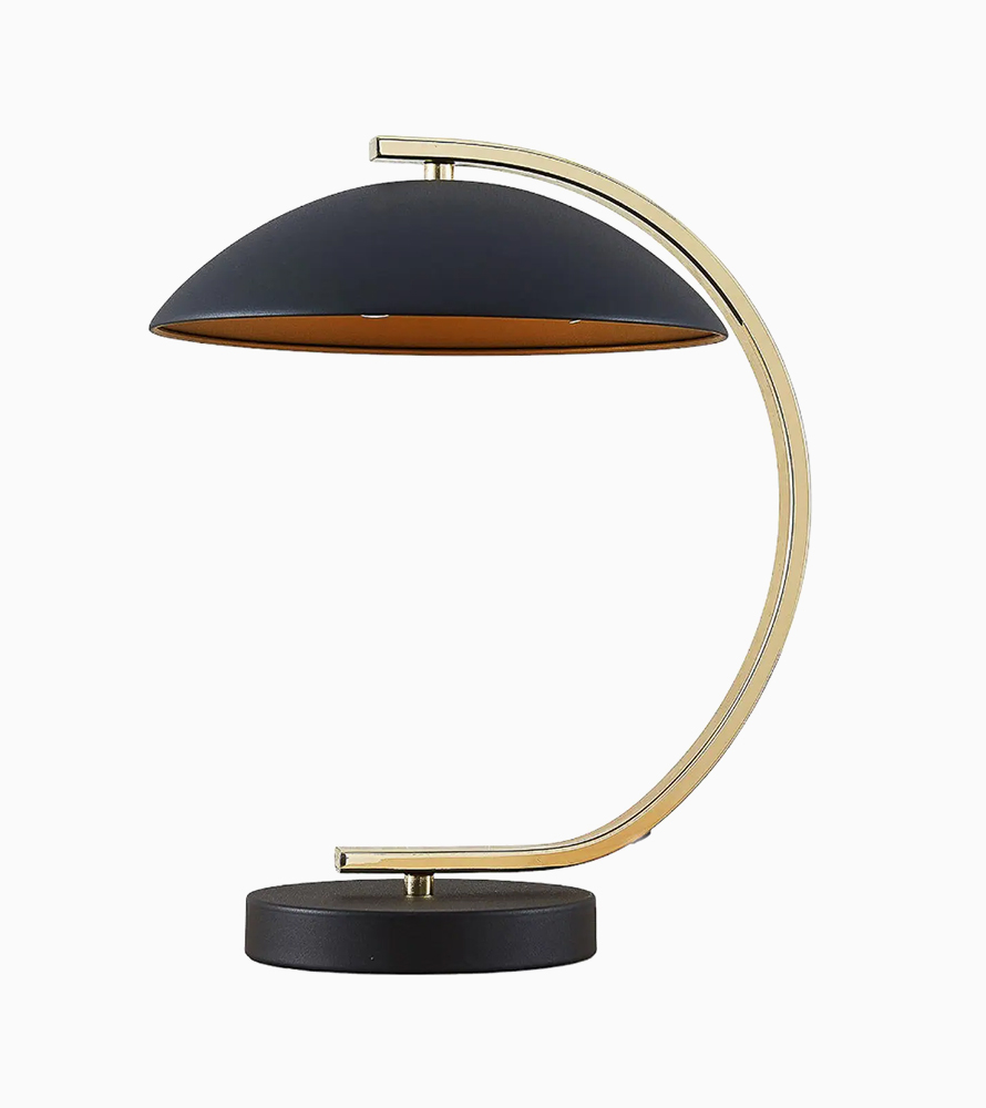 Adriana metal table lamp antique brass by lighting – Black, Large