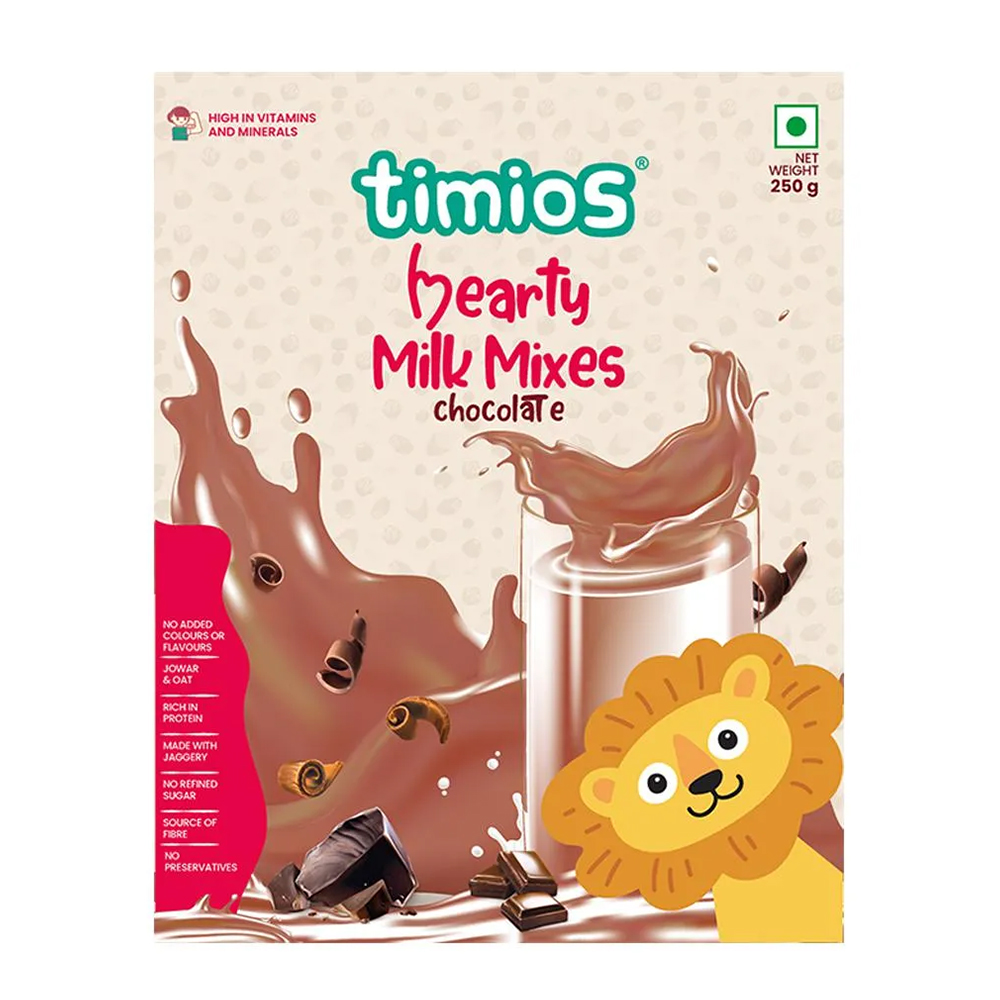 Timios High Protein Chocolate Swirl Milk Mix – Yellow, Large
