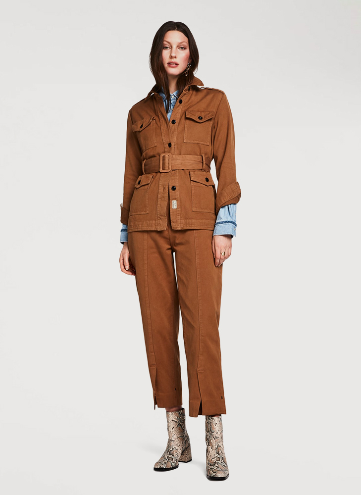 Pure Cotton Unisex Shacket – Orange, Large