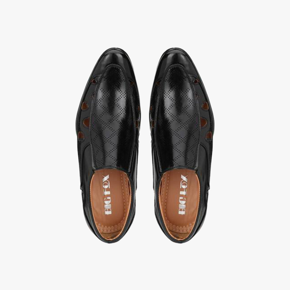 Casual Leather Juttis – Black, Large