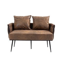 Coolmore Velvet Accent Sofa with Metal Frame – Modern