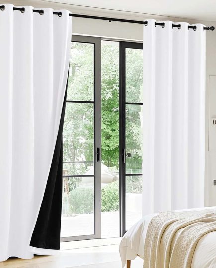 White sheer curtains living-room