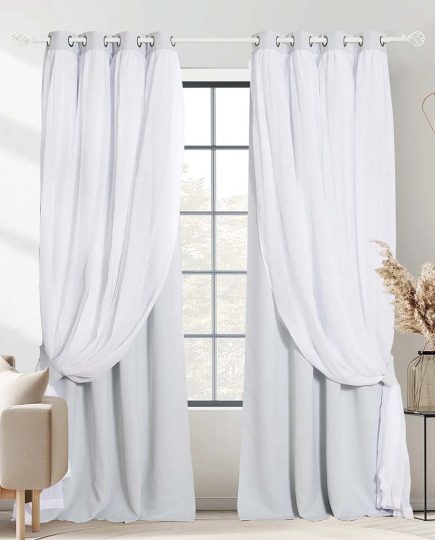 Grommet room darkening drapes