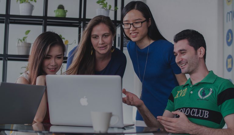 Shelf Realtors computer at the office work
