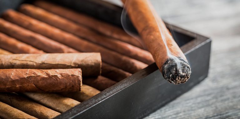 Box of premium cigars